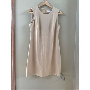 Calvin Klein tan shift dress, gently loved